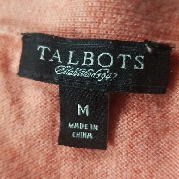 Talbots Cardigan V-Neck with Ruffle Medium - Picture 4 of 6